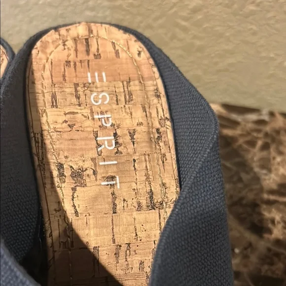 Esprit Blue Wedges with Elastic Straps - Picture 3 of 4